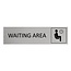 CombiCraft Aluminium deurbordje Waiting area 165 x 45 mm - per 1 stuk