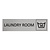 CombiCraft Zilver aluminium deurbordje Laundry room