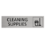 CombiCraft Aluminium deurbordje Cleaning supplies 165 x 45 mm - per 1 stuk
