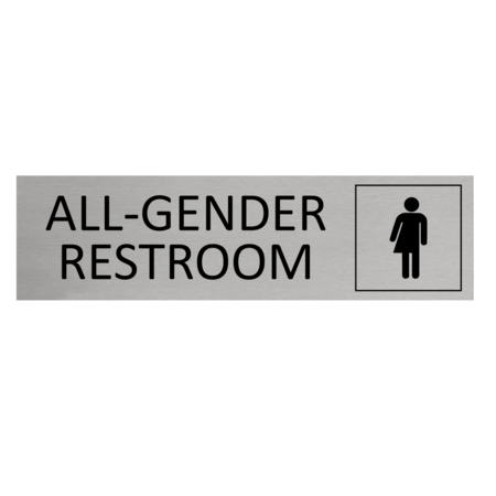 CombiCraft Aluminium deurbordje All-gender restroom 165 x 45 mm - per 1 stuk