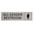 CombiCraft Zilver aluminium deurbordje All-gender restroom