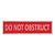 CombiCraft Zilver aluminium deurbordje Do not obstruct
