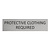 CombiCraft Zilver aluminium deurbordje Protective clothing required
