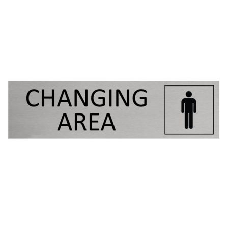 CombiCraft Aluminium deurbordje Men's changing area 165 x 45 mm - per 1 stuk