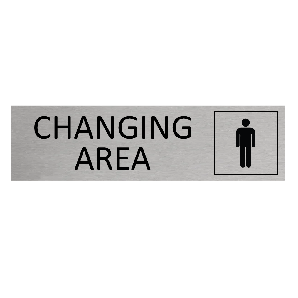 CombiCraft Aluminium deurbordje Men's changing area 165 x 45 mm - per 1 stuk