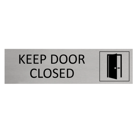 CombiCraft Aluminium deurbordje Keep door closed 165 x 45 mm - per 1 stuk