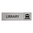 CombiCraft Aluminium deurbordje Library 165 x 45 mm - per 1 stuk
