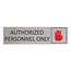 CombiCraft Aluminium deurbordje Authorized personnel only 165 x 45 mm - per 1 stuk