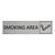 CombiCraft Zilver aluminium deurbordje Smoking area