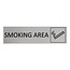 CombiCraft Aluminium deurbordje Smoking area 165 x 45 mm - per 1 stuk