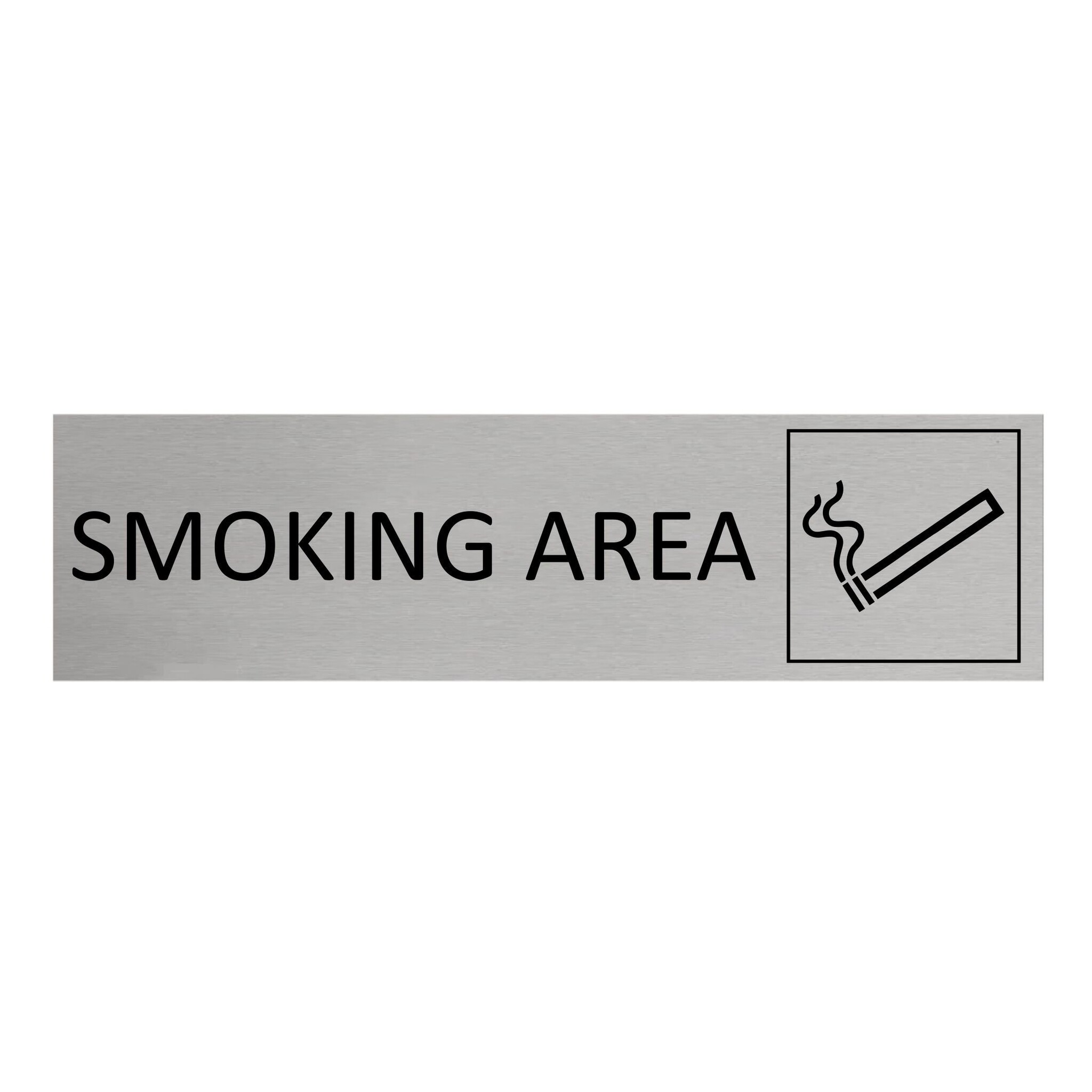 CombiCraft Aluminium deurbordje Smoking area 165 x 45 mm - per 1 stuk