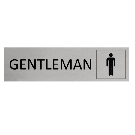 CombiCraft Aluminium deurbordje Gentleman 165 x 45 mm - per 1 stuk