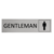 CombiCraft Zilver aluminium deurbordje Gentleman