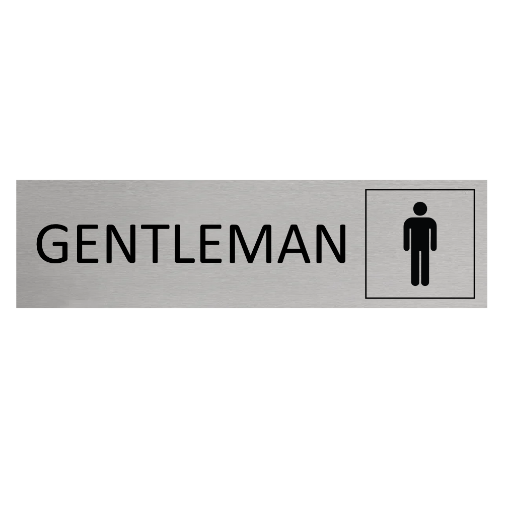 CombiCraft Aluminium deurbordje Gentleman 165 x 45 mm - per 1 stuk
