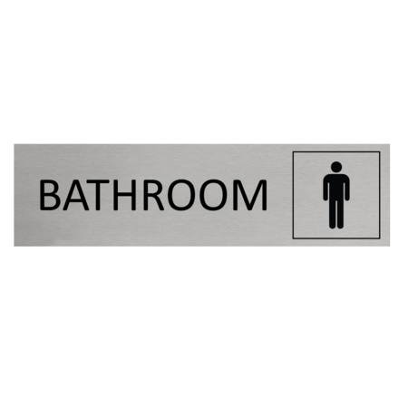 CombiCraft Aluminium deurbordje Bathroom 165 x 45 mm - per 1 stuk