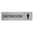CombiCraft Zilver aluminium deurbordje Bathroom mannen