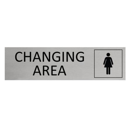 CombiCraft Aluminium deurbordje Womens changing area 165 x 45 mm - per 1 stuk
