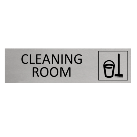 CombiCraft Aluminium deurbordje Cleaning room 165 x 45 mm - per 1 stuk