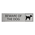 CombiCraft Zilver aluminium deurbordje Beware of the dog