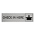 CombiCraft Zilver aluminium deurbordje Check in here