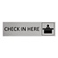 CombiCraft Aluminium deurbordje Check in here 165 x 45 mm - per 1 stuk