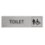 CombiCraft Zilver aluminium deurbordje heren toilet