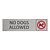 CombiCraft Zilver aluminium deurbordje No dogs allowed