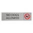 CombiCraft Aluminium deurbordje No dogs allowed 165 x 45 mm - per 1 stuk