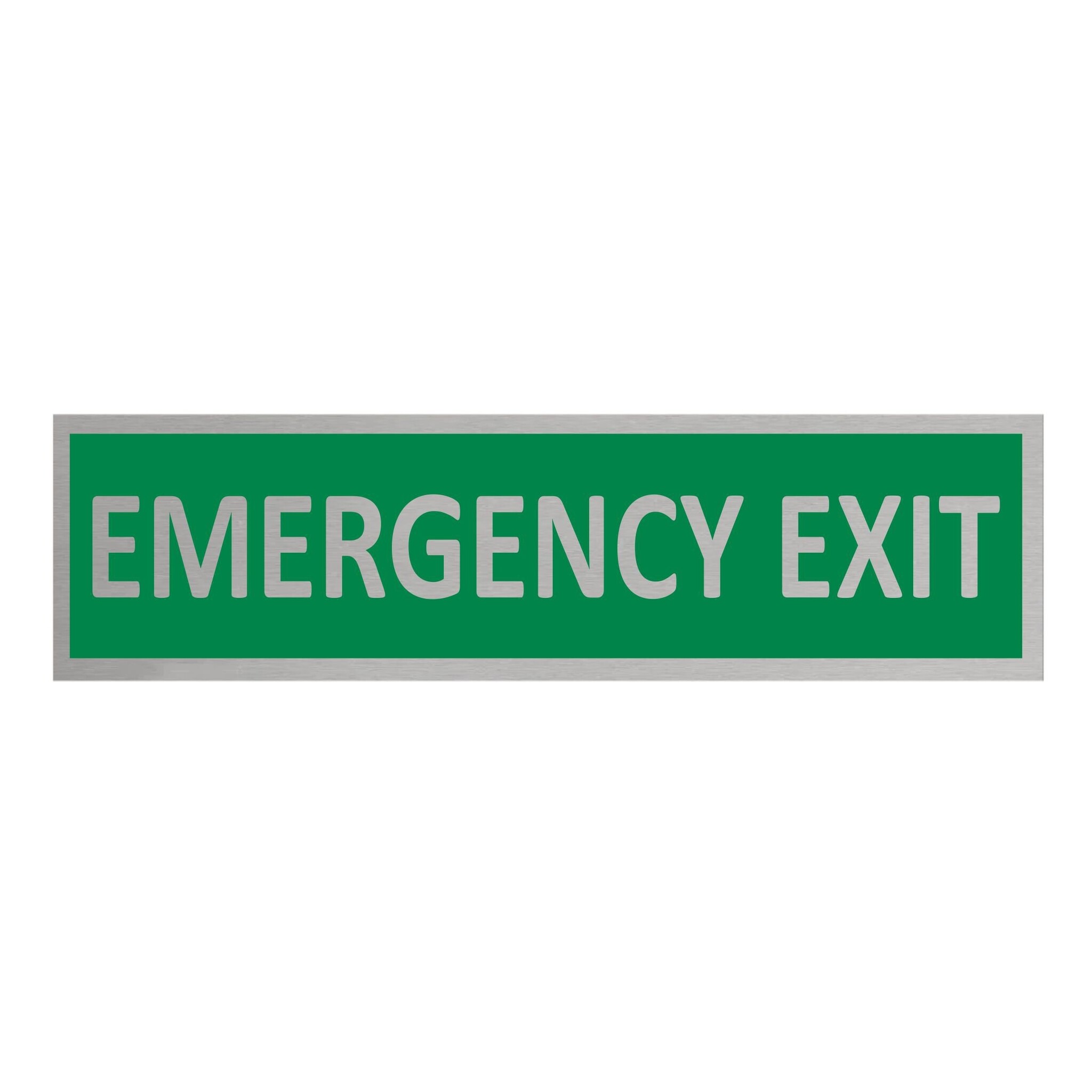 CombiCraft Aluminium deurbordje Emergency exit 165 x 45 mm - per 1 stuk