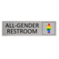 CombiCraft Aluminium deurbordje All-gender restroom 165 x 45 mm - per 1 stuk
