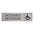 CombiCraft Zilver aluminium deurbordje Accessible restroom