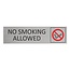 CombiCraft Aluminium deurbordje No smoking allowed 165 x 45 mm - per 1 stuk