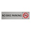CombiCraft Aluminium deurbordje No bike parking 165 x 45 mm - per 1 stuk