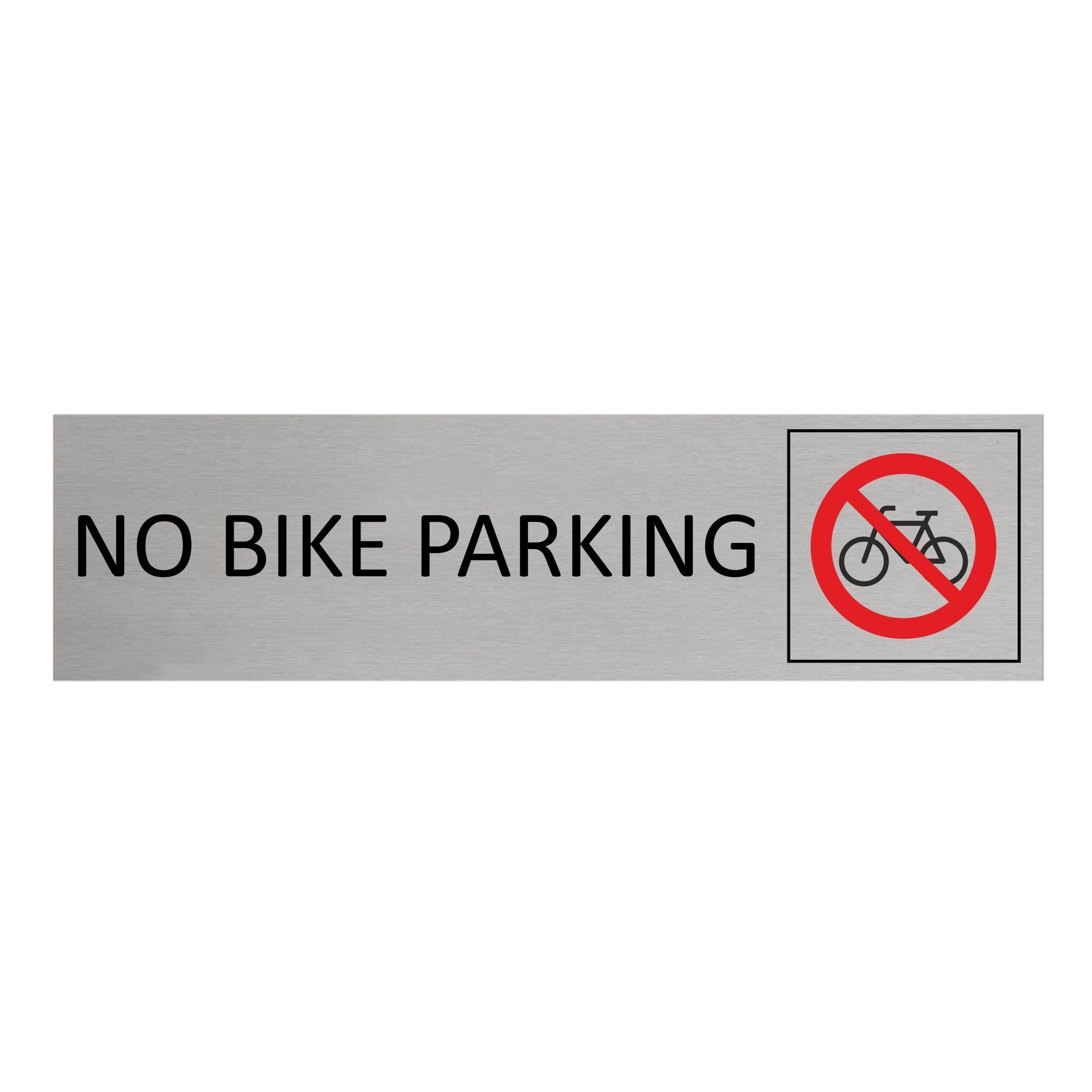 CombiCraft Aluminium deurbordje No bike parking 165 x 45 mm - per 1 stuk
