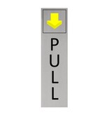 CombiCraft Aluminium deurbordje pull verticaal 165 x 45 mm - per 1 stuk
