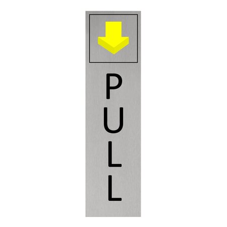 CombiCraft Aluminium deurbordje pull verticaal 165 x 45 mm - per 1 stuk