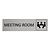 CombiCraft Zilver aluminium deurbordje Meeting room