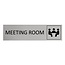 CombiCraft Aluminium deurbordje Meeting room 165 x 45 mm - per 1 stuk