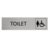 CombiCraft Zilver aluminium deurbordje dames toilet