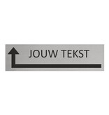 CombiCraft Aluminium deurbordje Eigen tekst om de hoek links 165 x 45 mm - per 1 stuk