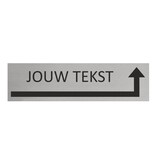 CombiCraft Aluminium deurbordje Eigen tekst om de hoek rechts 165 x 45 mm - per 1 stuk