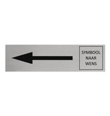 CombiCraft Aluminium deurbordje Pijl links en symbool 165 x 45 mm - per 1 stuk