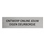 CombiCraft Aluminium deurbordje Eigen ontwerp 165 x 45 mm - per 1 stuk