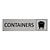 CombiCraft Zilver aluminium deurbordje Containers