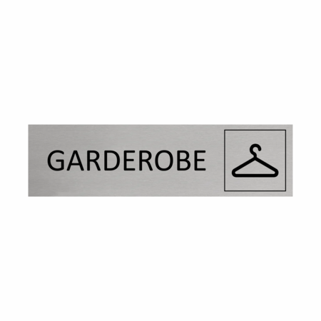 CombiCraft Aluminium deurbordje Garderobe 165 x 45 mm - per 1 stuk