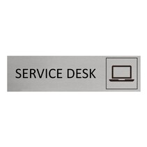 Zilver aluminium deurbordje Service desk