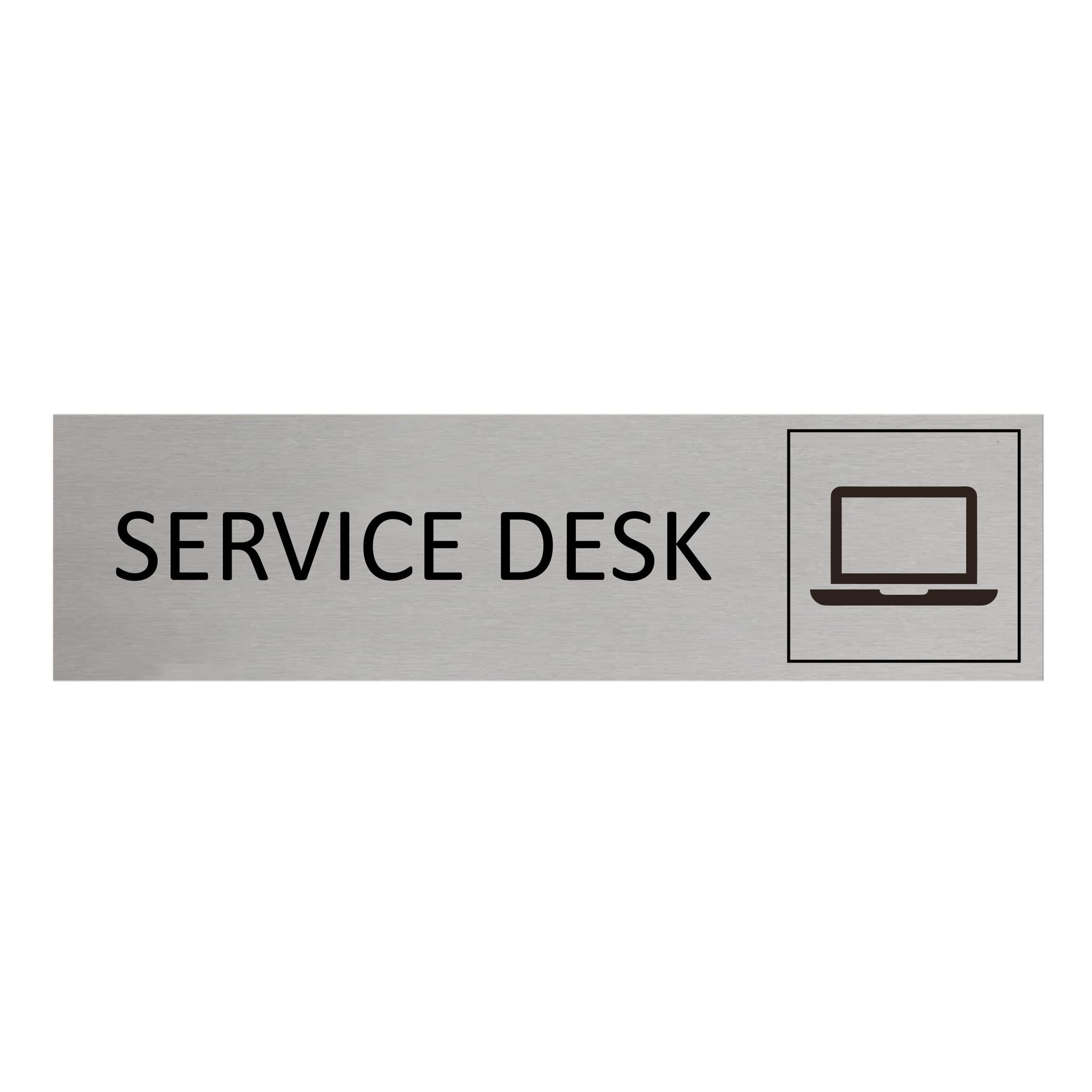 CombiCraft Aluminium deurbordje Servicedesk (laptop symbool) 165 x 45 mm - per 1 stuk