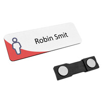 Kunststof naambadge met tekst - per stuk