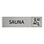 CombiCraft Zilver aluminium deurbordje Sauna
