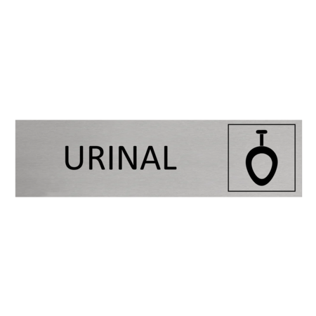 CombiCraft Aluminium deurbordje Urinal 165 x 45 mm - per 1 stuk